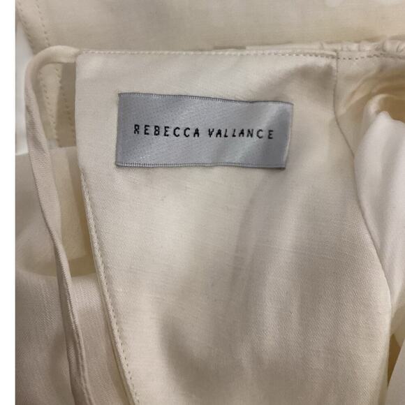 Rebecca Vallance Aimee Open Back Sateen Midi Dress In Ivory Size 8 - Picture 14 of 16